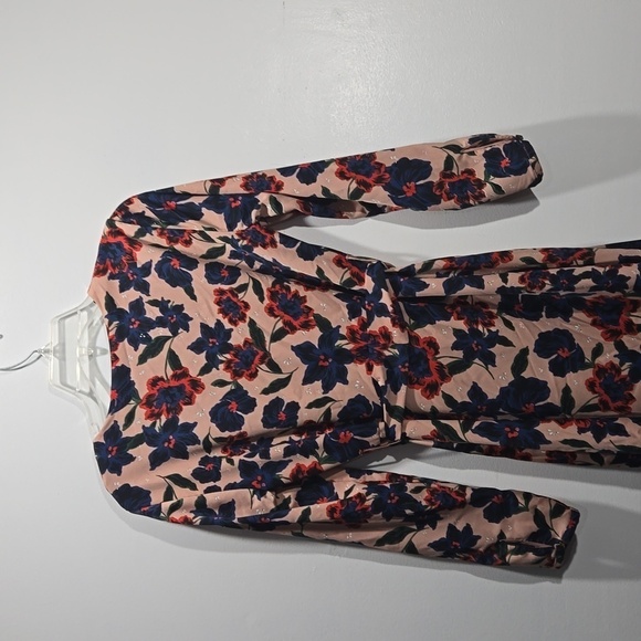 NEW ZARA Trafaluc Collection Floral Flower Print Belted Midi Dress Small - Picture 6 of 8